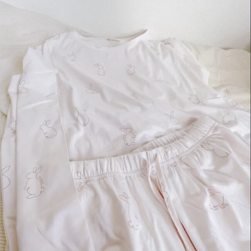 2023‎ Gelato Pique Lucky Bunny Light Pink PJ Top